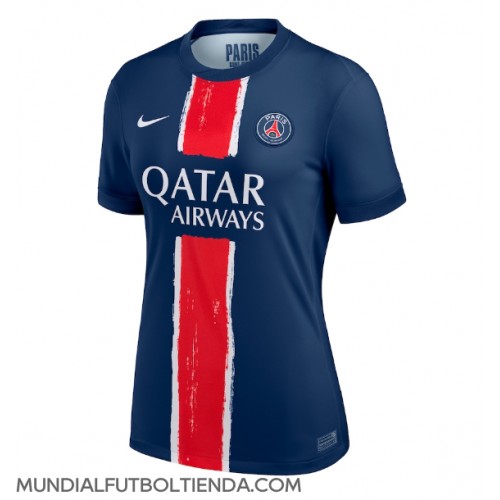 Camiseta Paris Saint-Germain Primera Equipación Replica 2024-25 para mujer mangas cortas